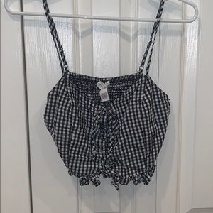 Black and white gingham tank top